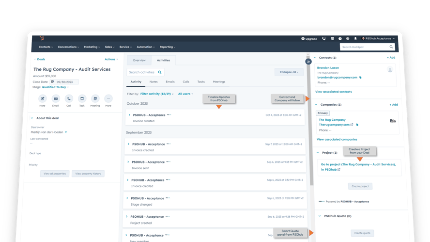 HubSpot Project Management Integration